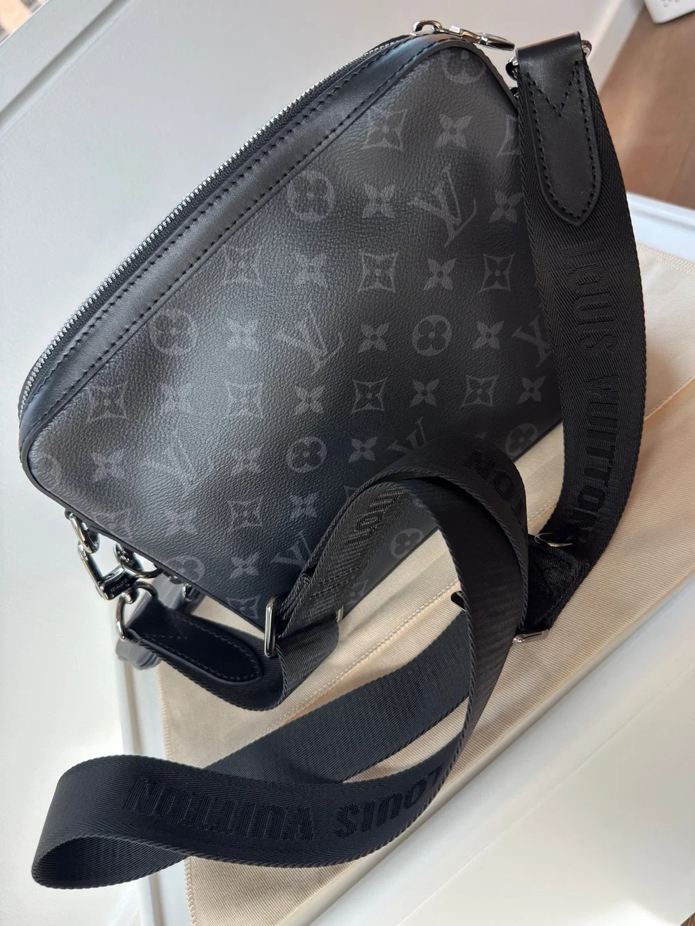 LOUIS VUITTON Men's ‘Trio Messenger’ Bag in Monogram Eclipse